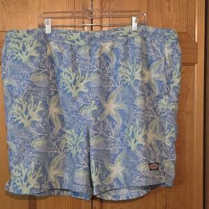 Vineyard Vines Chappy Swim Shorts Trunks  2XL Preppy Fish Blue Starfish
